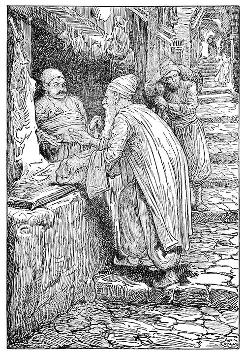 He Paid for His Purchase | Old Book Illustrations