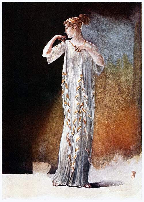 ancient greek woman painting
