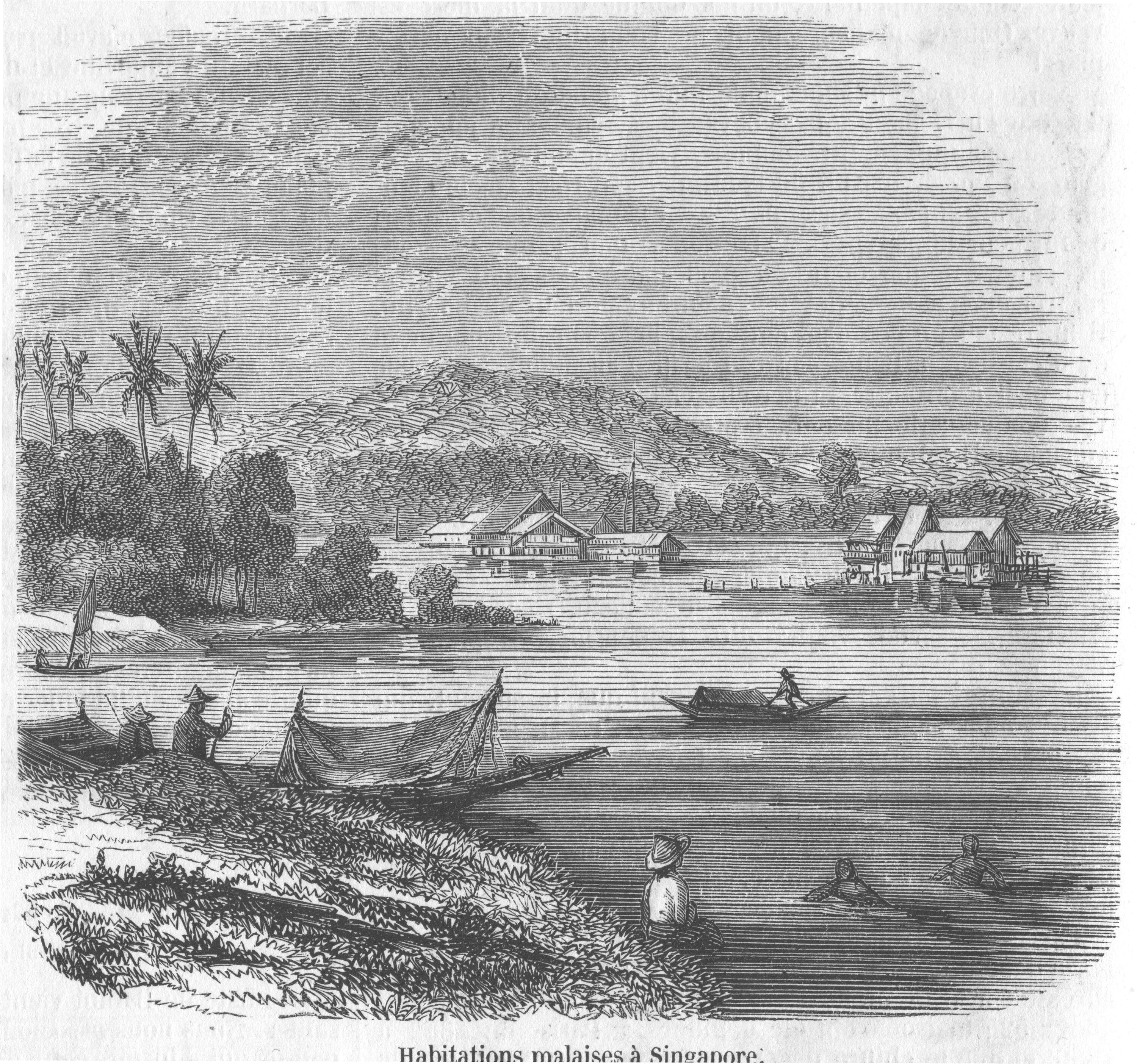 Malay Dwellings in Singapore – Old Book Illustrations