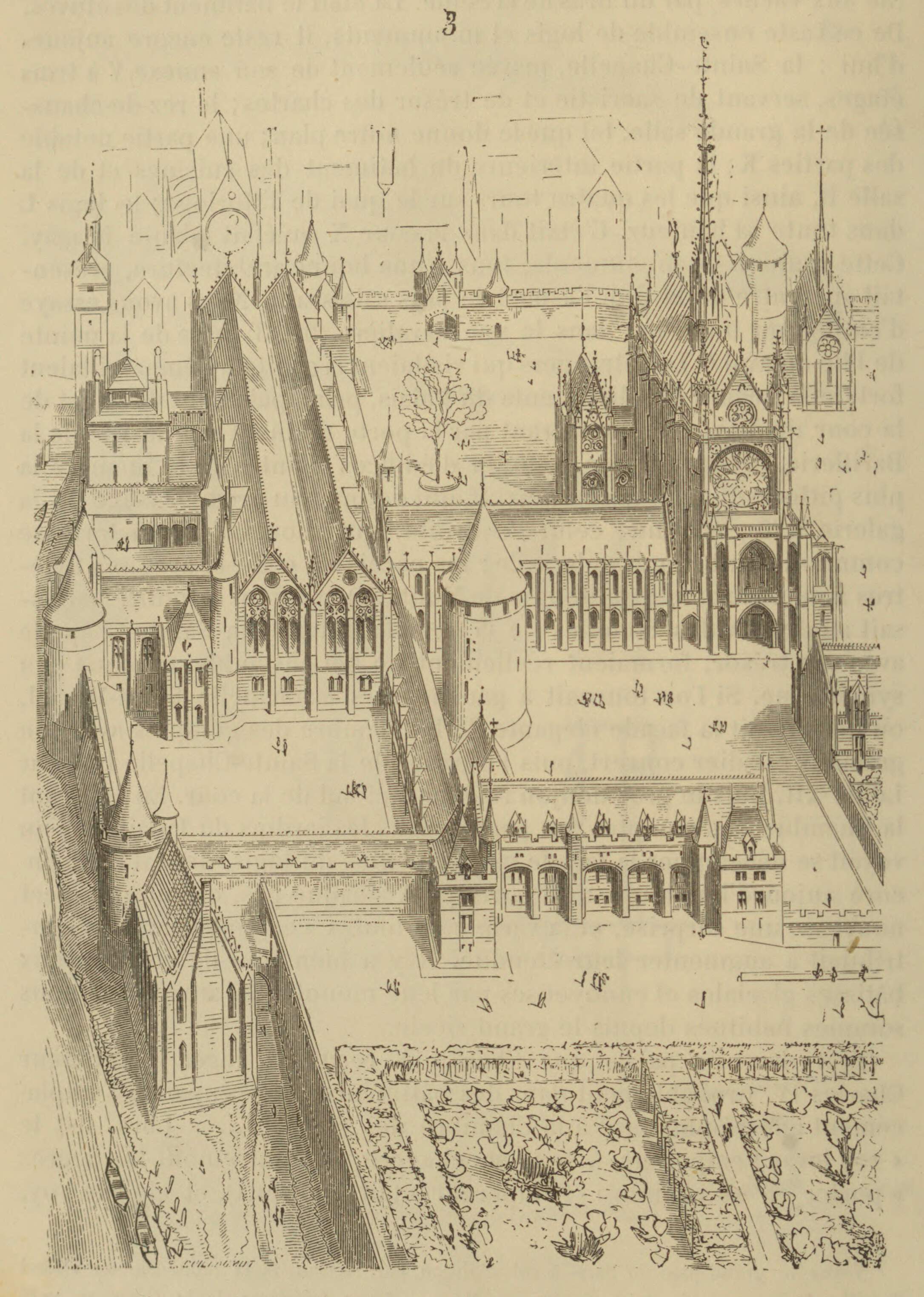 Palais de la Cité – Old Book Illustrations