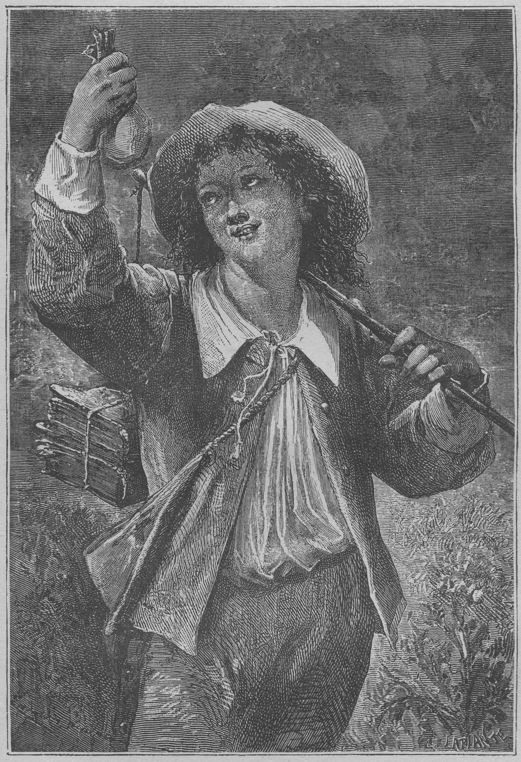 Young Man with Purse – Old Book Illustrations