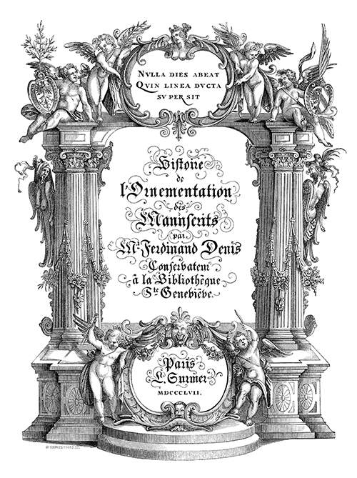 Illustrated Title with Classical Ornamentation Old Book 